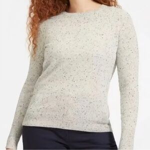 LOFT Gray Crew Neck Sweater Lightweight Knit